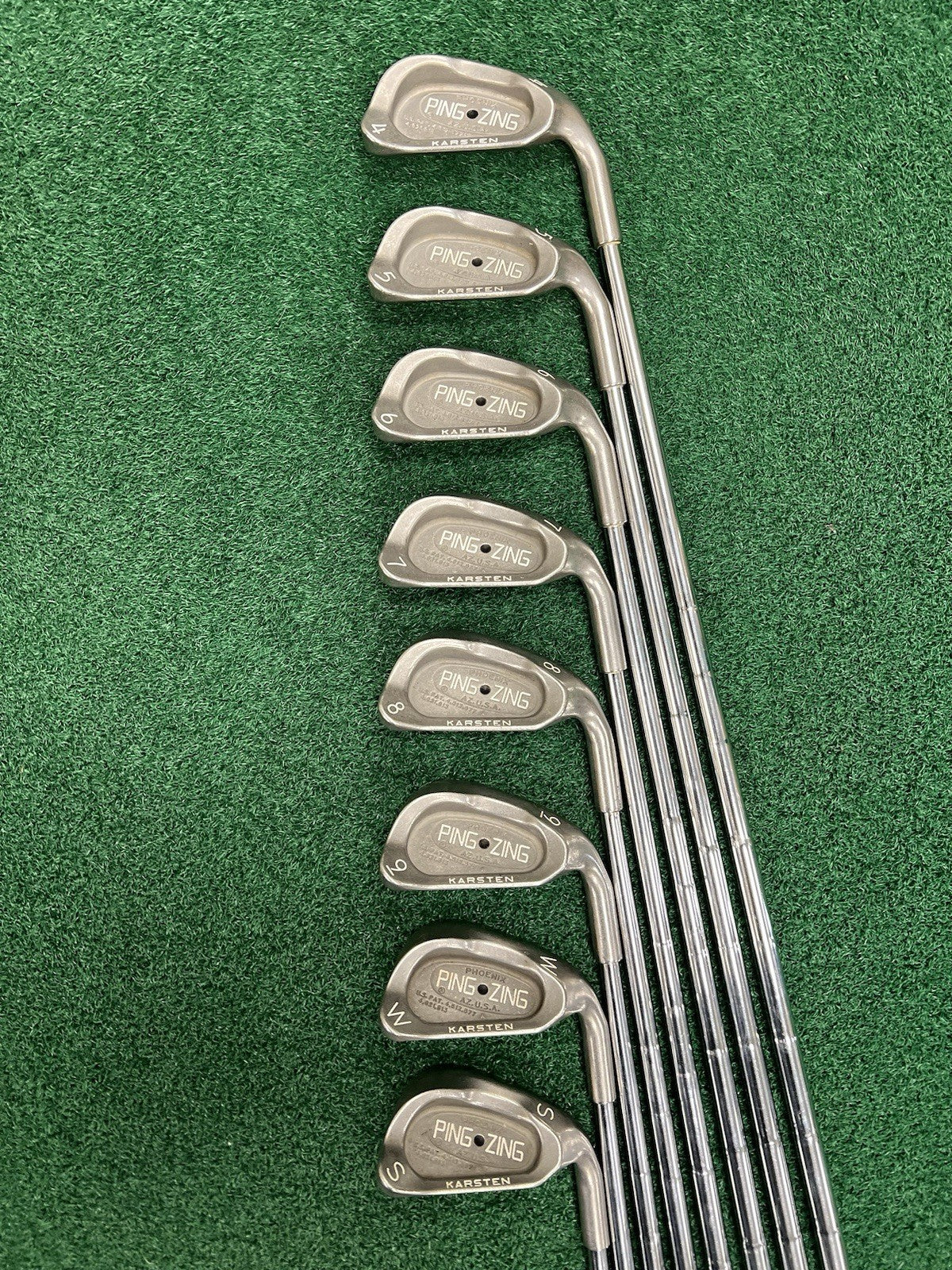 PING Zing Iron Set 3-PW+SW Black Dot MRH Matching Serial # Stiff Flex KTM Steel
