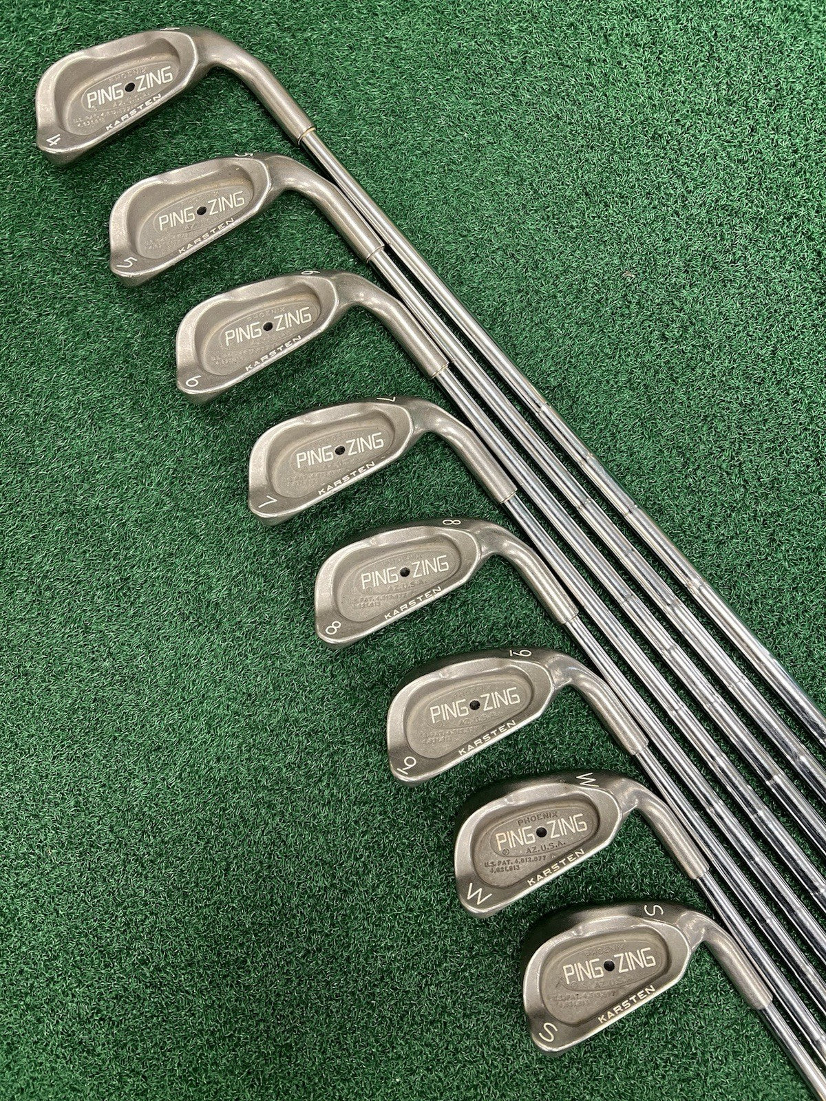 PING Zing Iron Set 3-PW+SW Black Dot MRH Matching Serial # Stiff Flex KTM Steel
